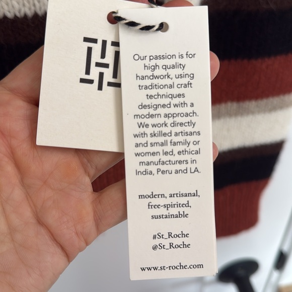 St Roche Sissy Sweater in Autumn Stripe, Sz L - Picture 10 of 11